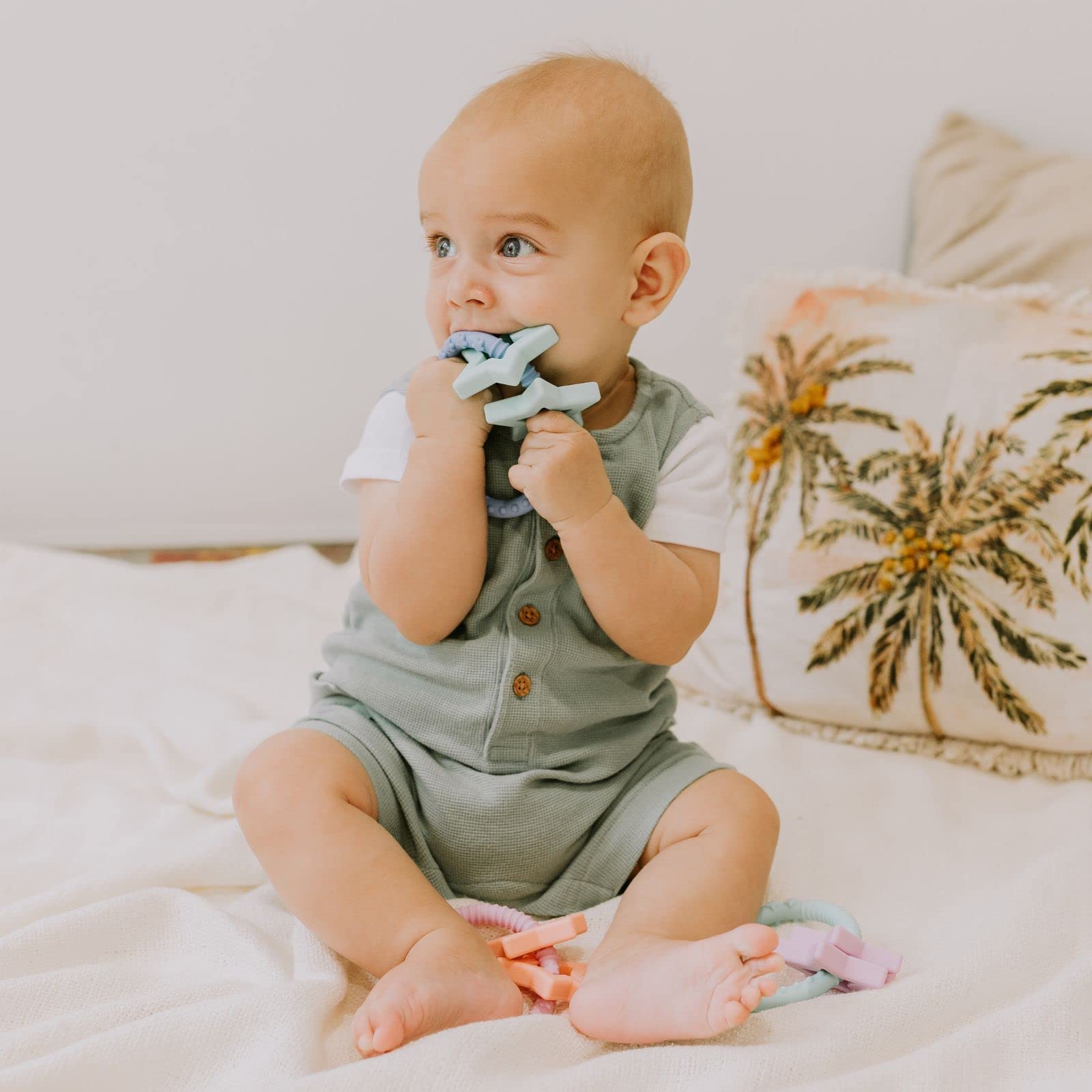 Jellystone Designs Star Teether - Soft Blue. Silicone Baby Teething Toy. Suitable for Boys & Girls 4 Months + - Image 4