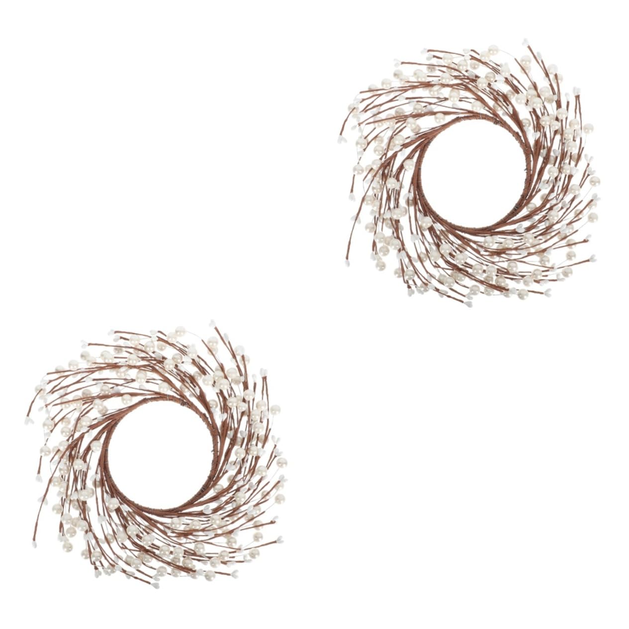 Zerodeko Lot De 2 Couronnes De Noël Artificielles Décoratives Fausses Couronnes À Suspendre Décoration De Porte Festive Accessoire De Décoration pour La Maison
