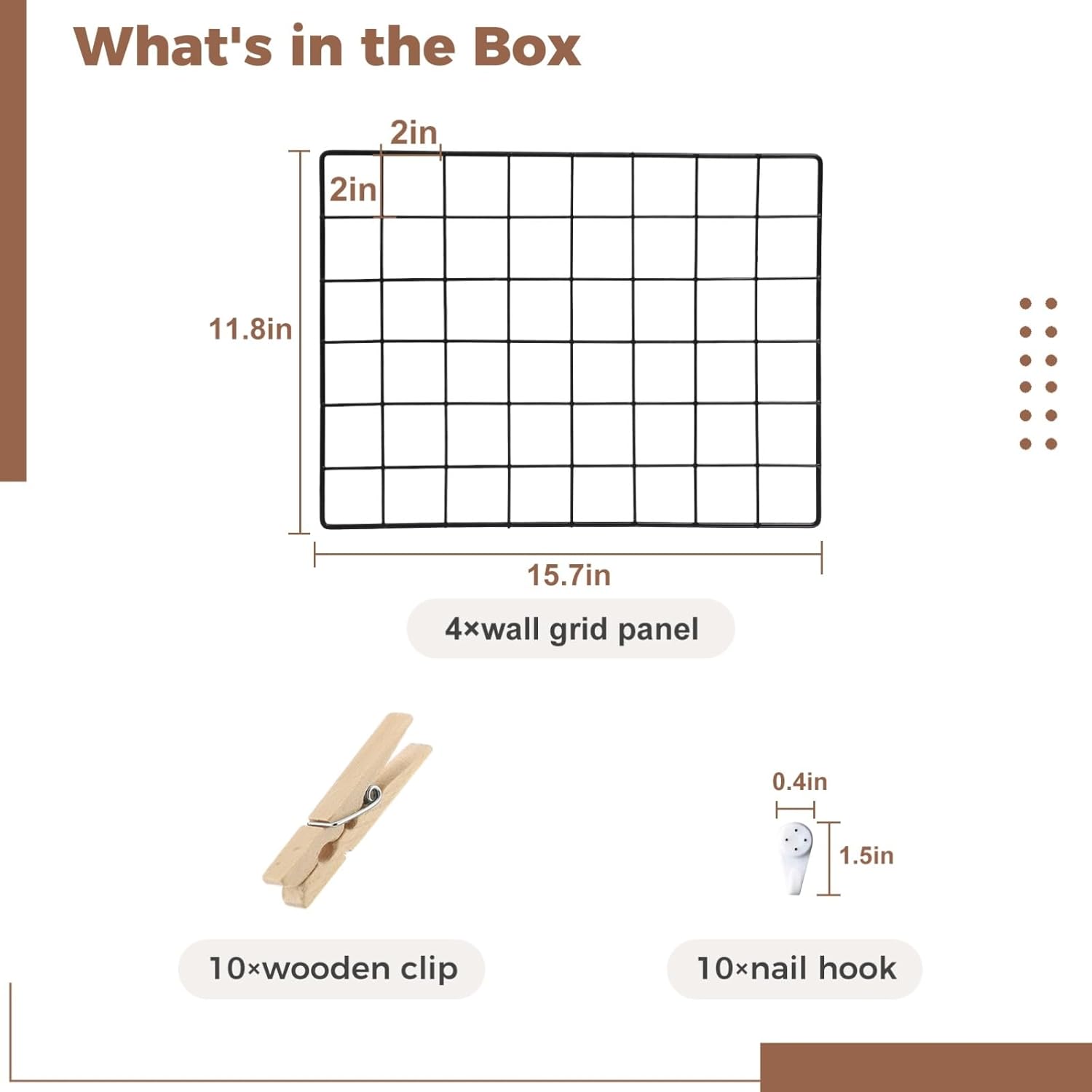 Wire Wall Grid Panel with Wall Grid Shelf with Photo Frames for Photo Display, Metal Mesh Message Board Memo Boards, Heavy Duty Gridwall Display Rack for Art Retail Display (Black-B)