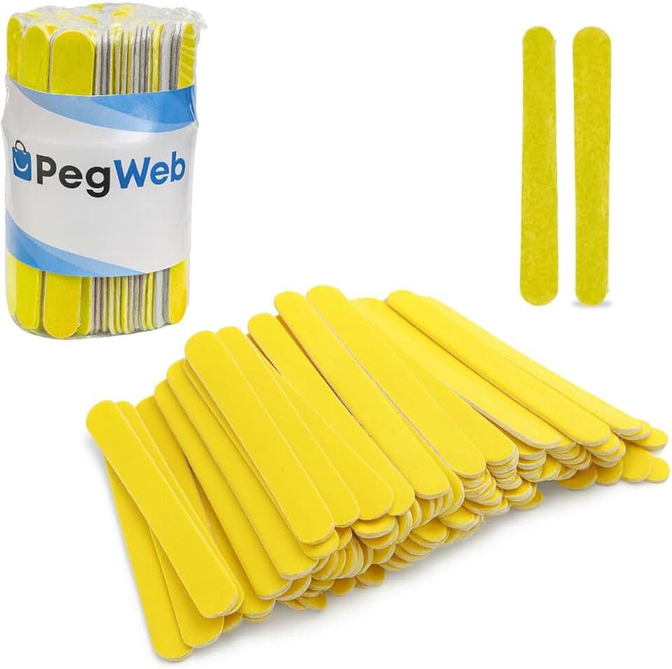 100 Lixas de Unha Mini Descartáveis Manicure Pedicure 8 cm Salão Profissional Beleza Kit de 100 Unidades Grão 100/180