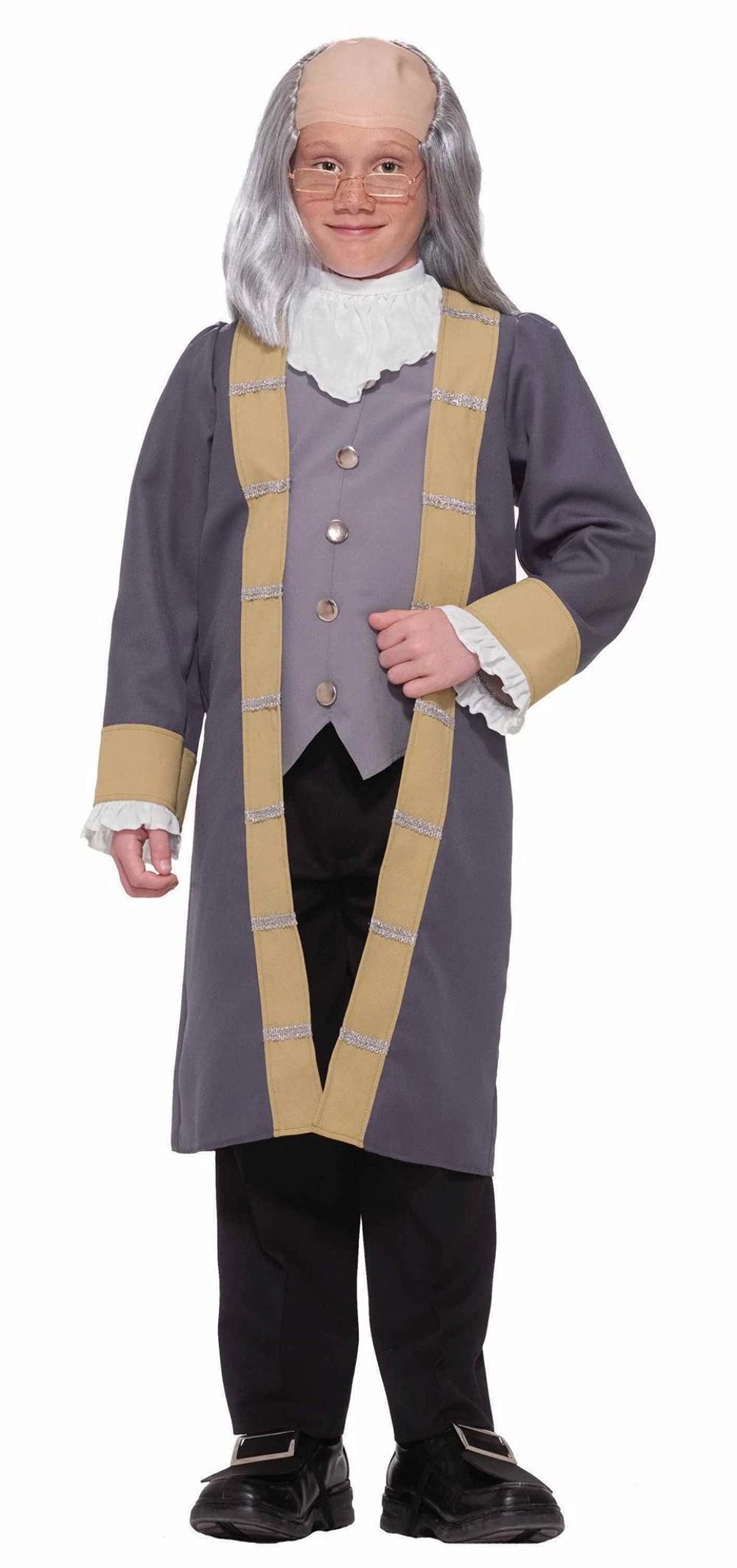 Benjamin Franklin Costume for Kids, Boy's Medium