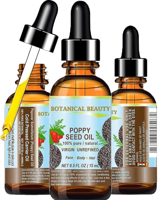Botanical Beauty POPPY SEED OIL Papaver Somniferum 100