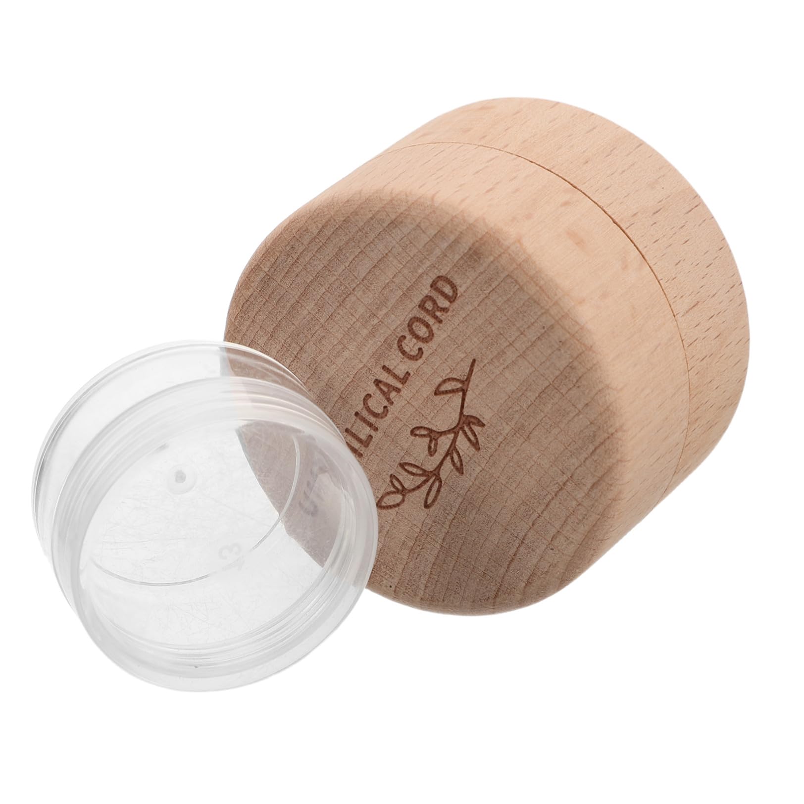 Wooden Umbilical Cord Keepsake Box for Newborn Memory Display