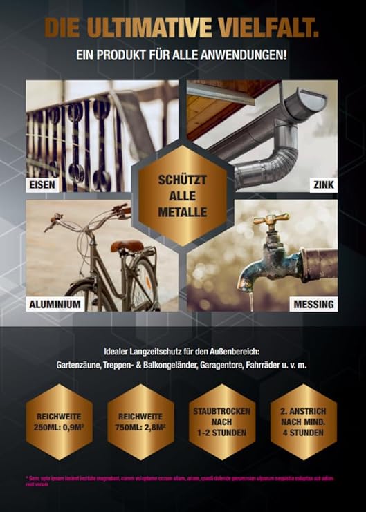 Hammerite Ultima Glossy, Metal Protective Paint, Moss Green RAL 6005, 750 ml