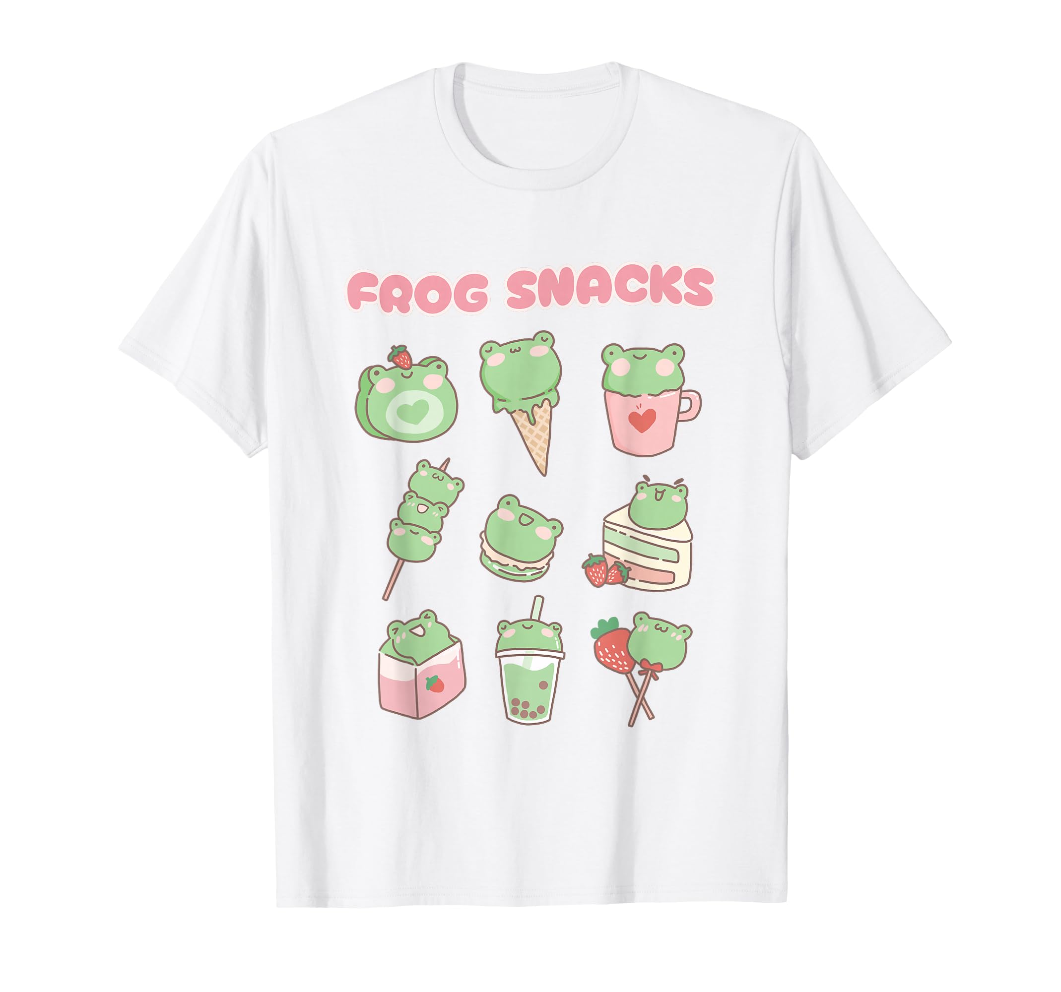 Funny Frog Snacks Cute Kawaii Aesthetic T-Shirt