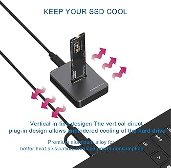 Zoravson USB C M.2 NVME SATA SSD Enclosure Adapter, Tool- Free USB