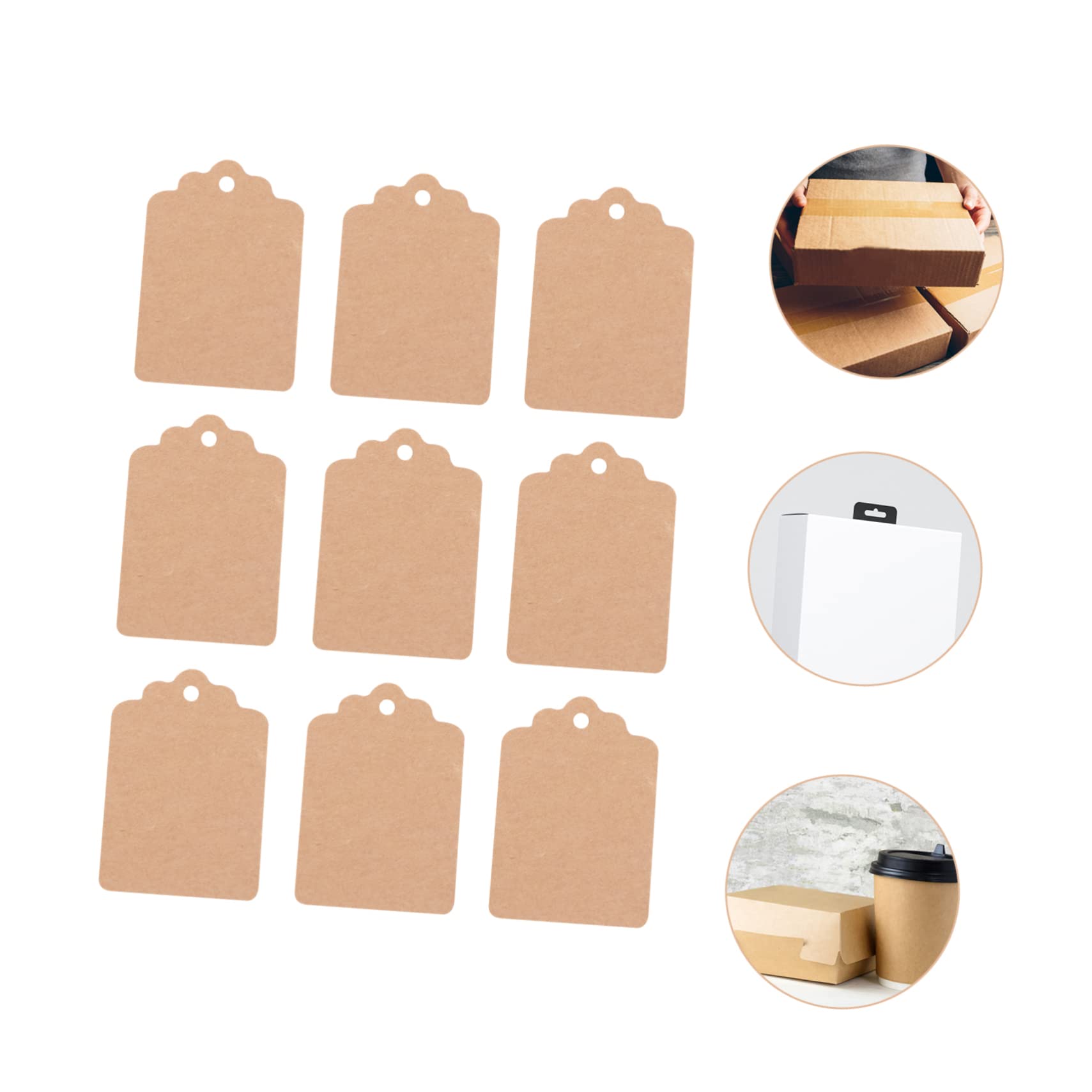 1000pièces Étiquettes Papier Kraft Vierges Pour Marquage Expédition Décoration Et Organisation Des Produits