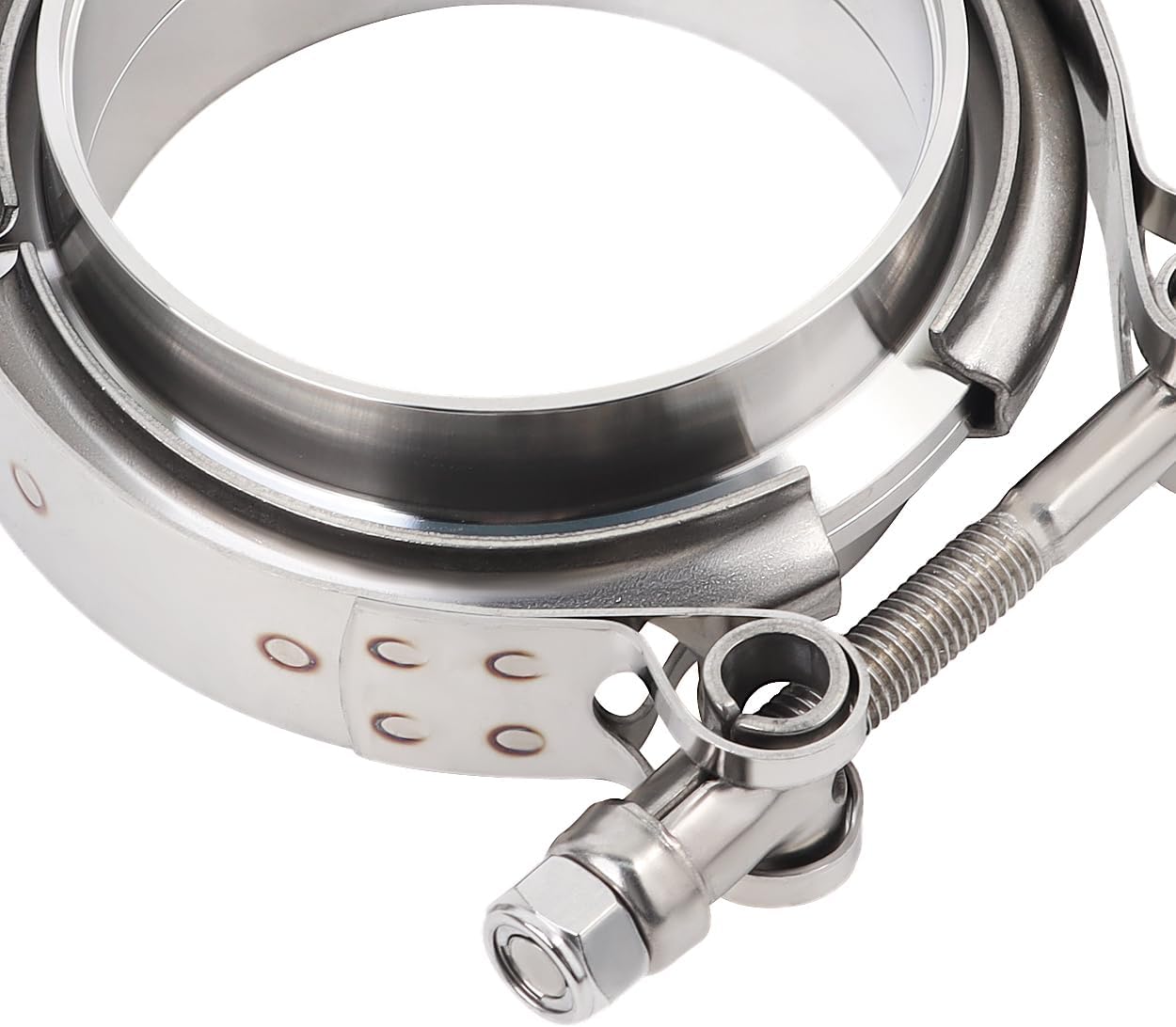 LokoCar 2.25 Inch V Band Clamp with Flange Male Female Stainless Steel 2Pcs