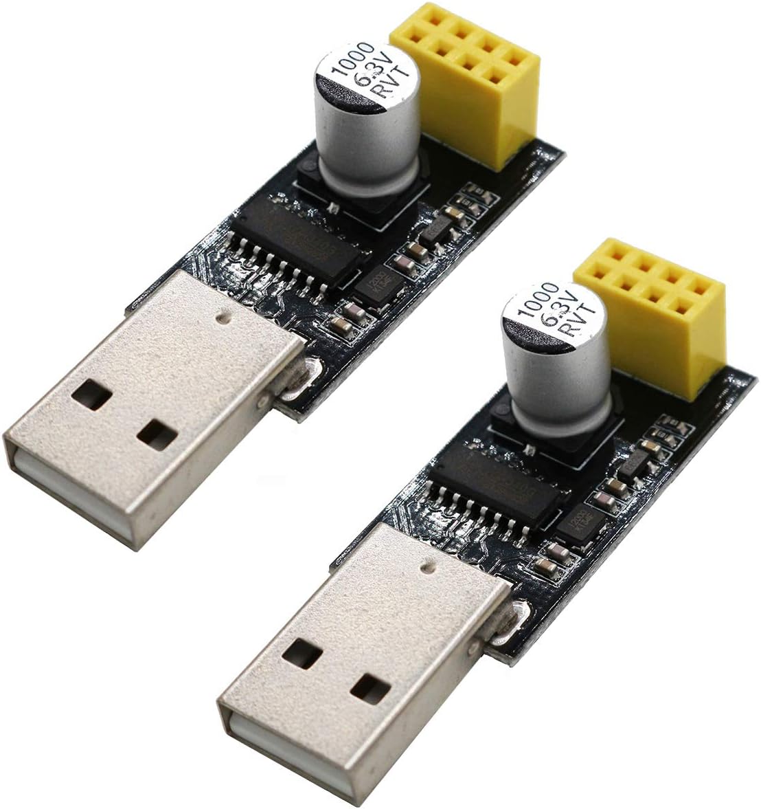 Sunhokey 2pcs CH340 USB to ESP8266 ESP-01 WiFi Module Adapter Computer Phone Wireless Communication Microcontroller for Arduino