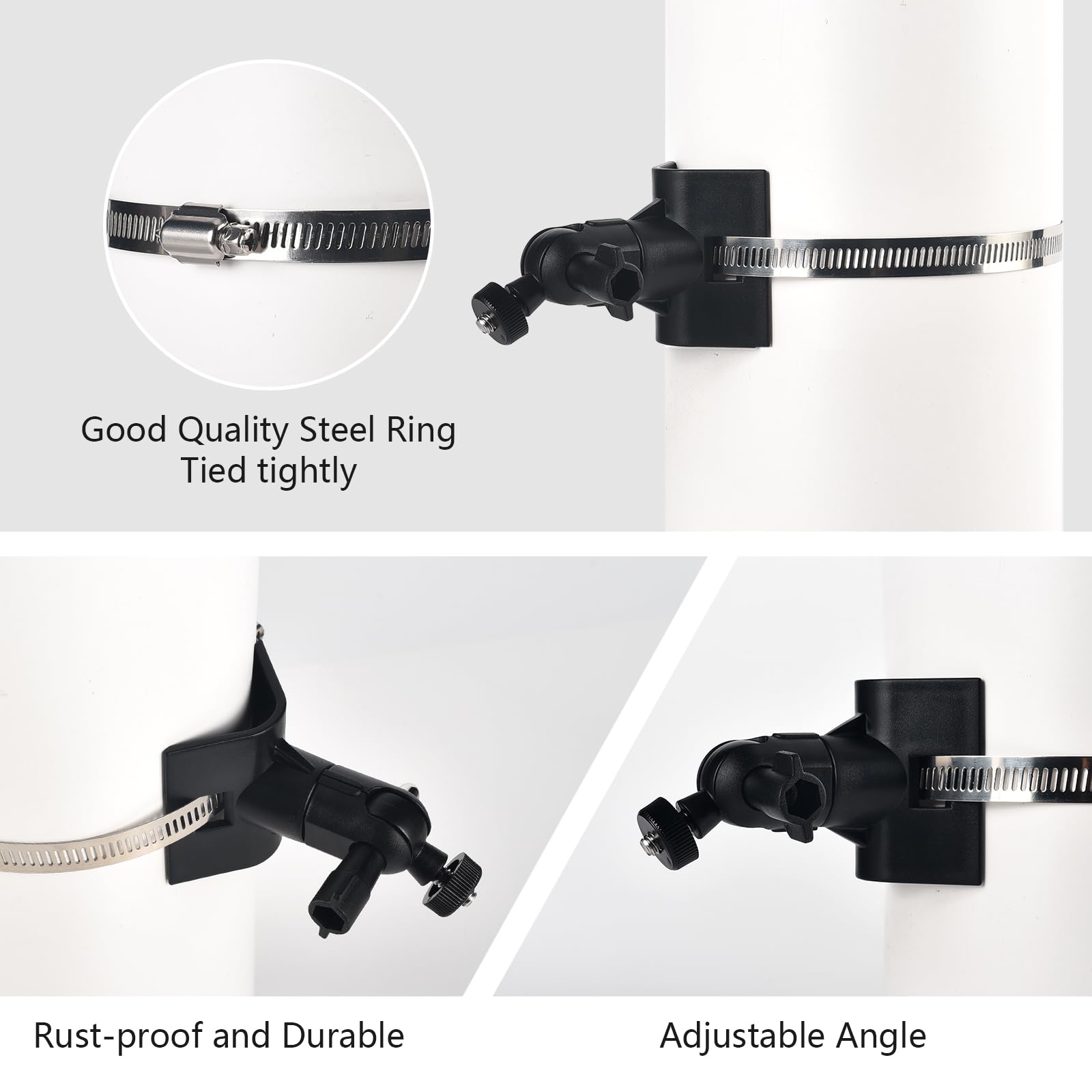 Mast Mount, No-Drill Universal Pole Mounting Bracket for Outdoor Stick Up Cam/Pro, Indoor Camera, Spotlight Cam - Image 4