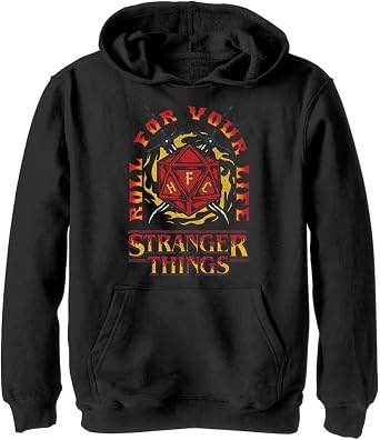 Netflix unisex-child Stranger Things Fire and Dice Youth Pullover Hoodie