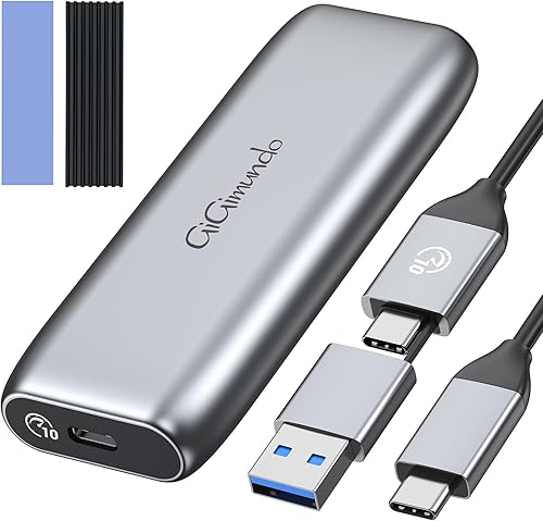 Caja SSD NVMe M2 caja M2 sin herramientas USB 31 GEN2 10 Gbps carcasa SSD de aluminio de disipación de calor para SSD M2 PCIe NVMe M-Key