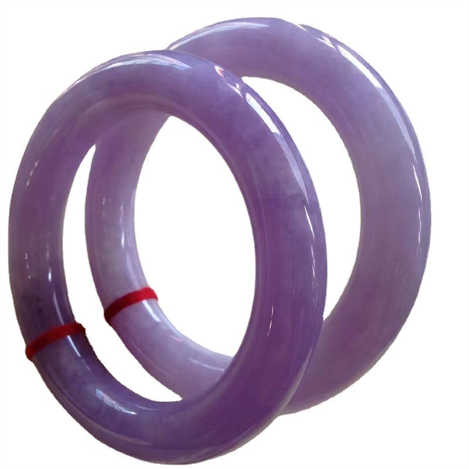Bracciale Rigido Rotondo In Giada Viola Birmana Naturale, Autentica Giadeite Viola, Per Donna, Scatola Regalo Con Certificato (54 Mm)