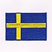 Produktbild hegibaer 80 x 50 mm Schweden Flagge Sweden Flag Stockholm Patch Aufnäher Aufbügler 0641 X