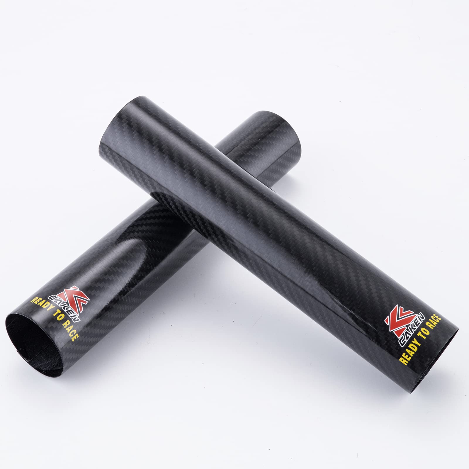PRO CAKEN Carbon Fiber Motorcycle Fork Guards – 248mm Universal Shock Covers For Dirt Bikes, Adjustable 2-Pack