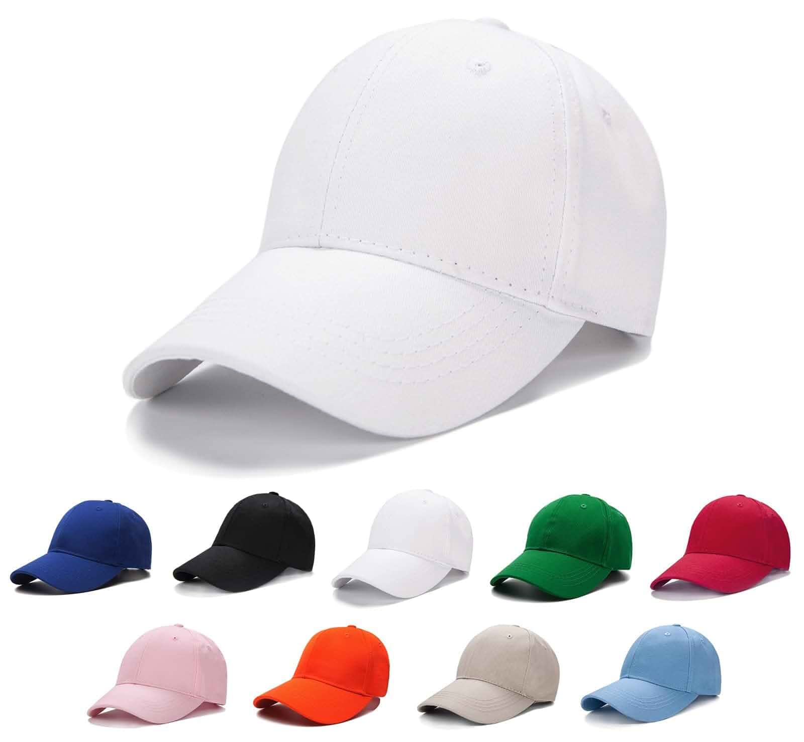Edoneery Kids Baseball Hat, Adjustable Cotton Cap Solid color, 100% cotton cap for boys and girls, ideal for school, sports, outdoor play, travel, camping and everyday wear