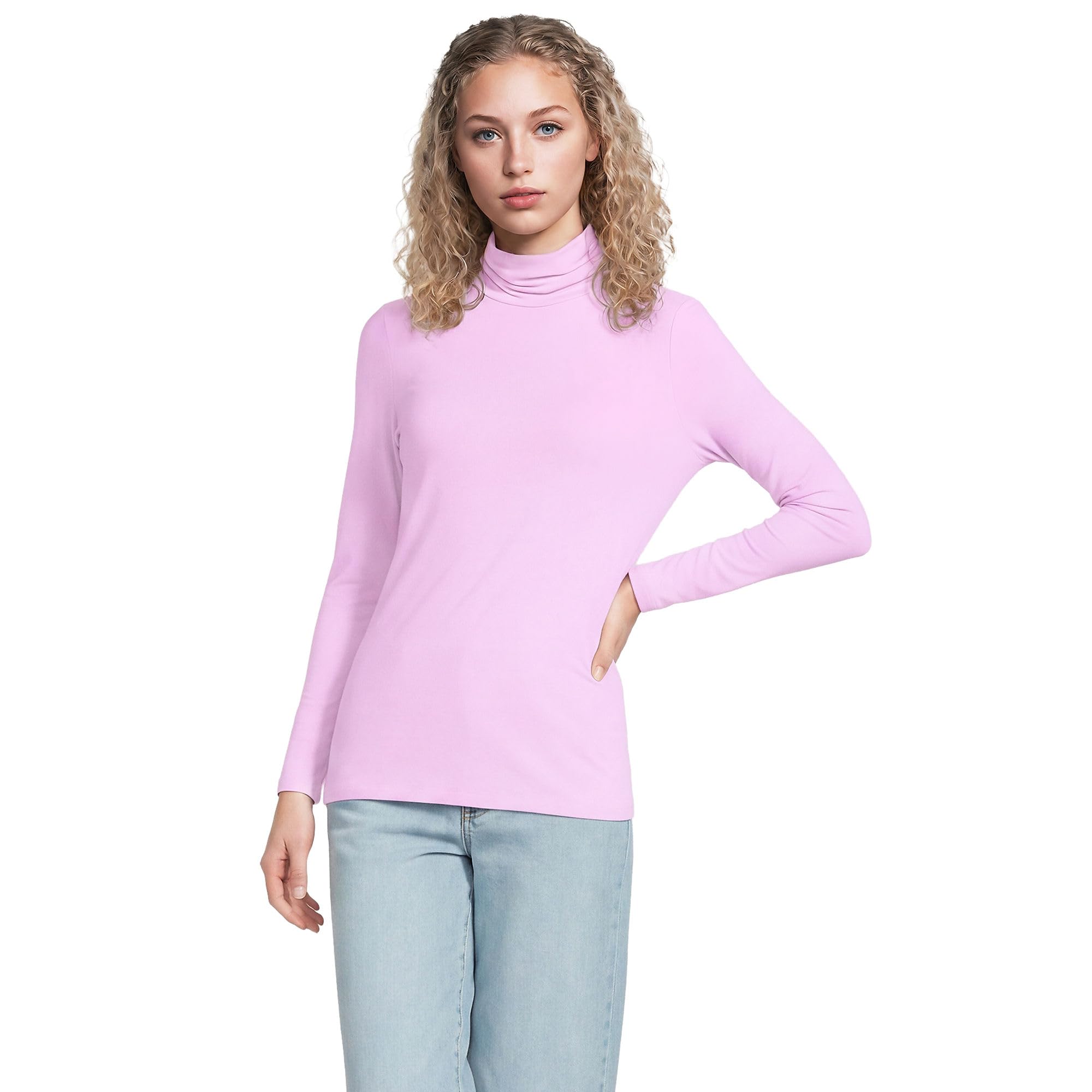 Lands' End Women's Jersey Knit Turtleneck