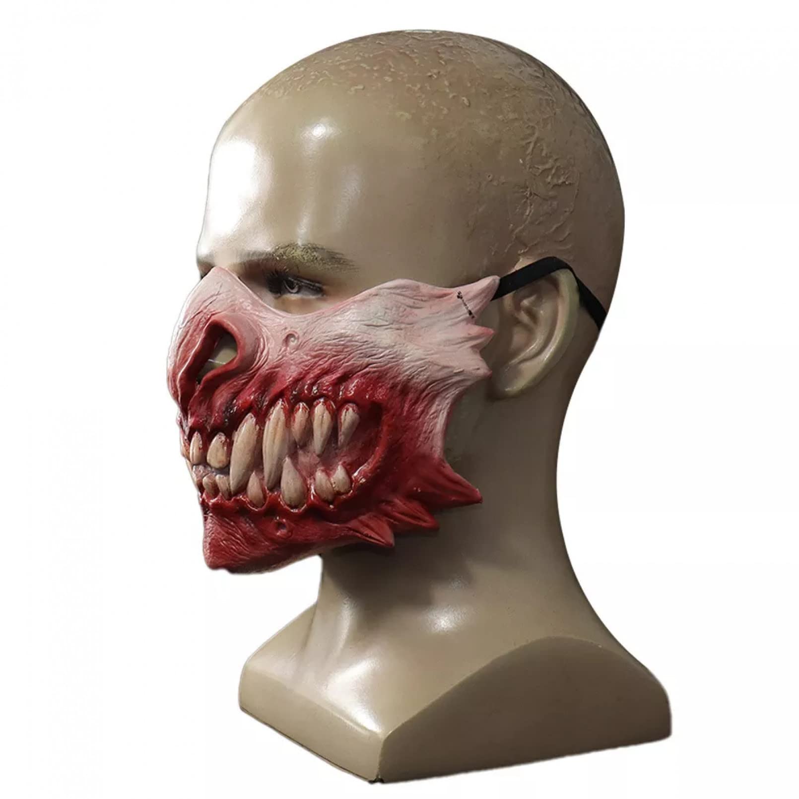 Amazon.co.jp: WLLLTYハロウィーンマスク鋭い歯の牙を持つゾンビマスク