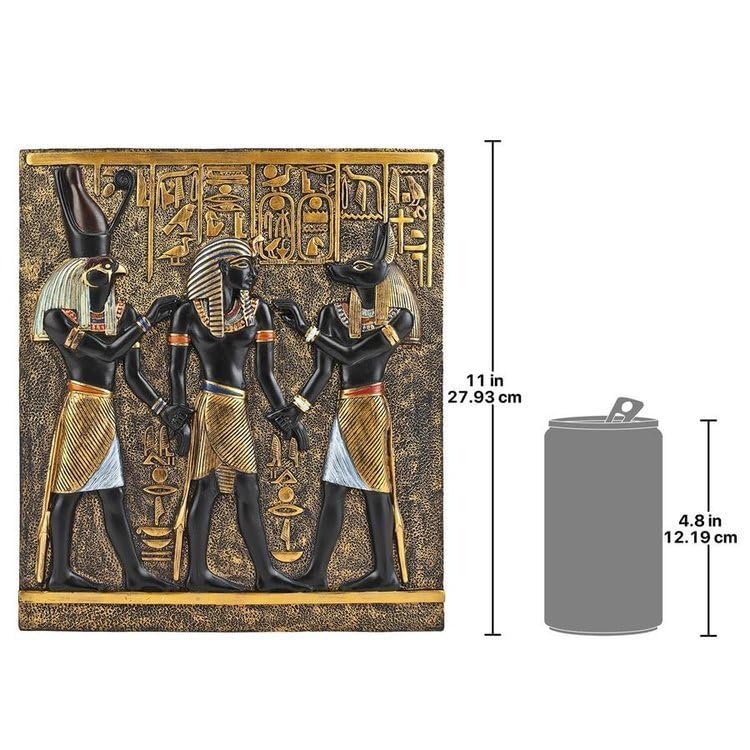 古代エジプトの神々 アヌビスとホルス頭部 彫刻 彫像 古代エジプトの神々 アヌビスとホルス頭部 彫刻 彫像