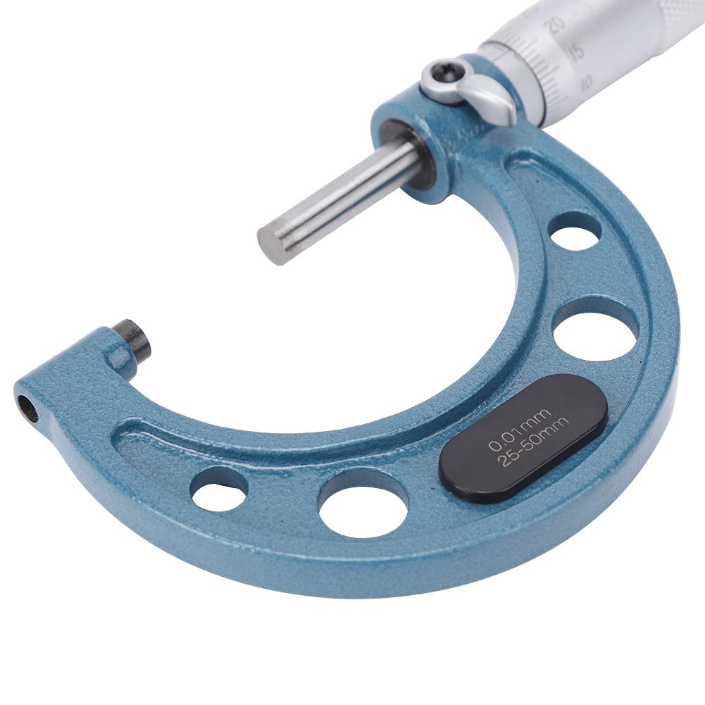 Keenso Set di Strumenti per la Misurazione del Diametro Esterno Ad Alta Precisione Micrometrico da 4 Pezzi per Acciaio per Cuscinetti di Ingegneria di Precisione 0-100 Mm
