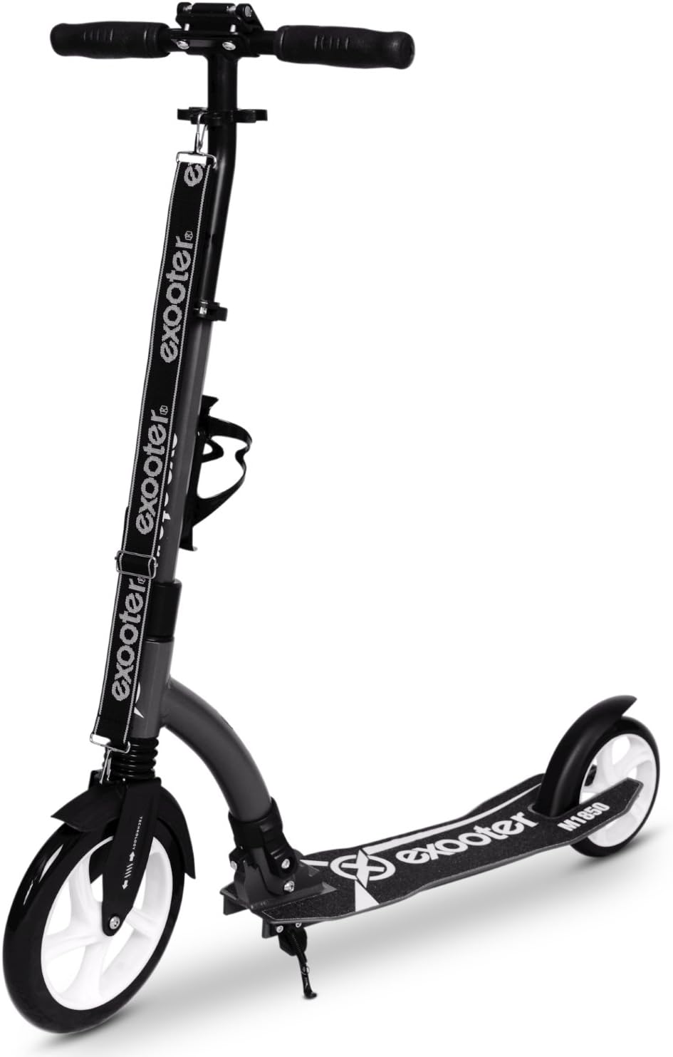 M1850 6XL Adult Cruiser Kick Scooter with Front Shocks and 240mm/180mm Big Wheels.