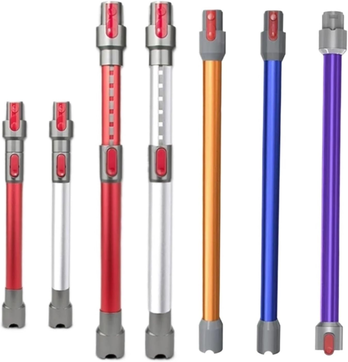 Extension Rod,Compatible For Dyson, V7 V8 V10 V11 V15 Cordless Stick Vacuum Cleaner Quick Release Handheld Wand Tube Pipe Bar Replacement(Silver Extension Rod)