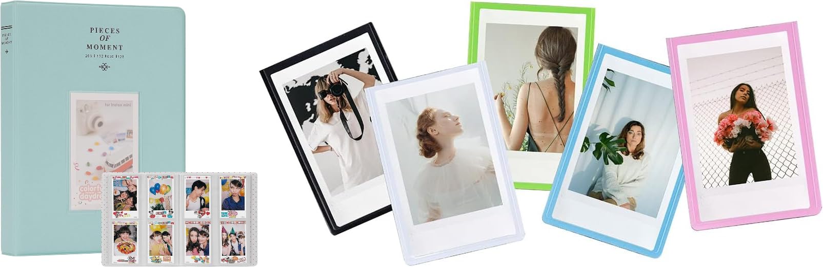 zenko Mini Photo Album with 128 Pockets compatible to Fuji Instax Mini 12 mini 11 70 7s 8 8+ 9 11 25 50s 90 & compatible to other instant cameras & Magnetic Mini photo frames - Ice Blue-picture-36