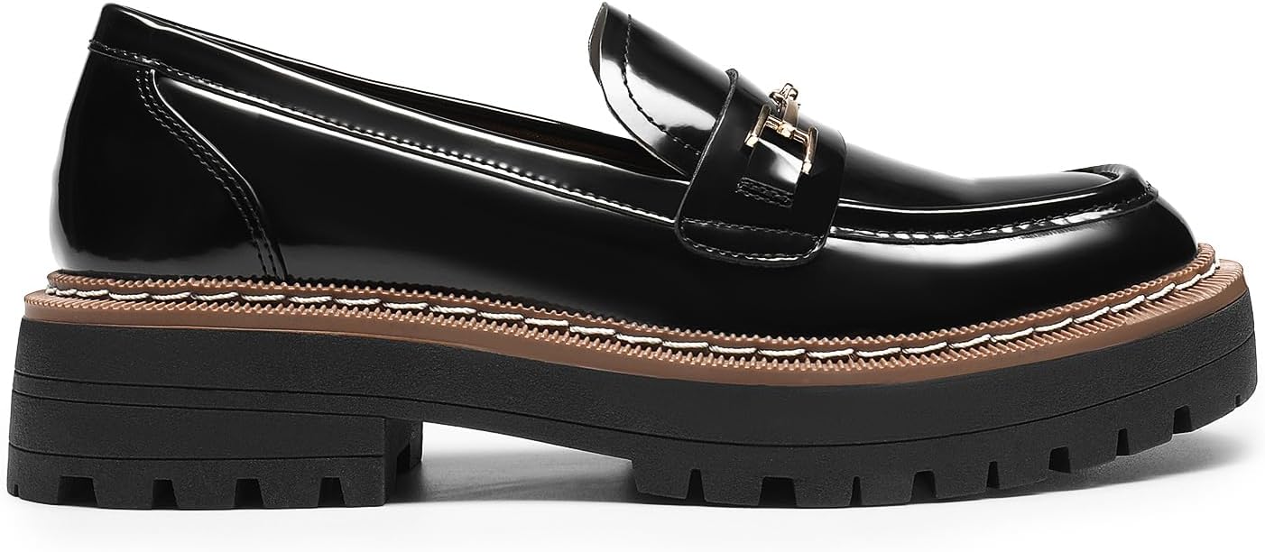 DREAM PAIRS Platform Chunky Loafers for Women