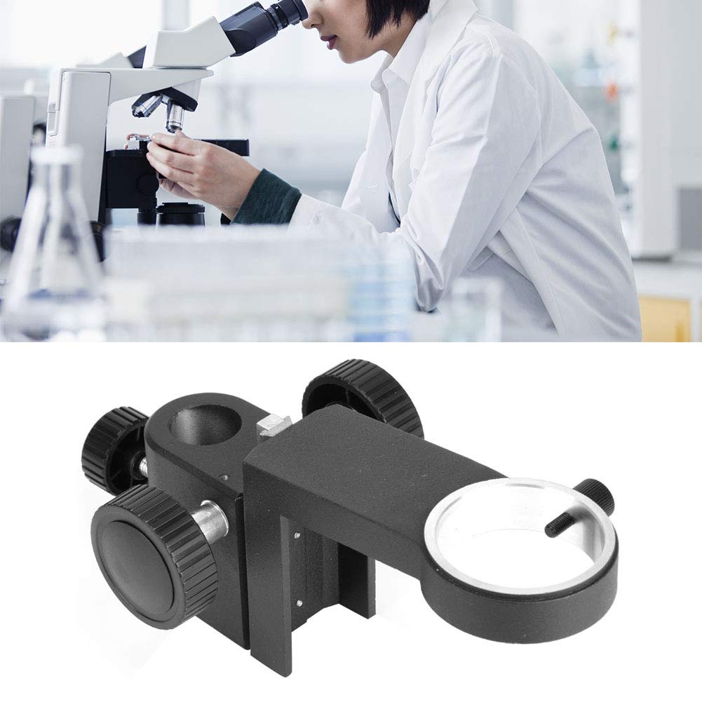 Staffa di messa a fuoco per microscopio ABS premium Durevole Apertura 50 mm Nero Dimensioni standard per stereomicroscopi Laboratorio di ricerca scientifica 1 pezzo