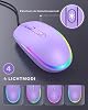 seenda Wired Mouse PC Computer Mouse with Wired 1600 DPI USB Mouse Wired for Laptop/PC/Computer/Mac (Purple)