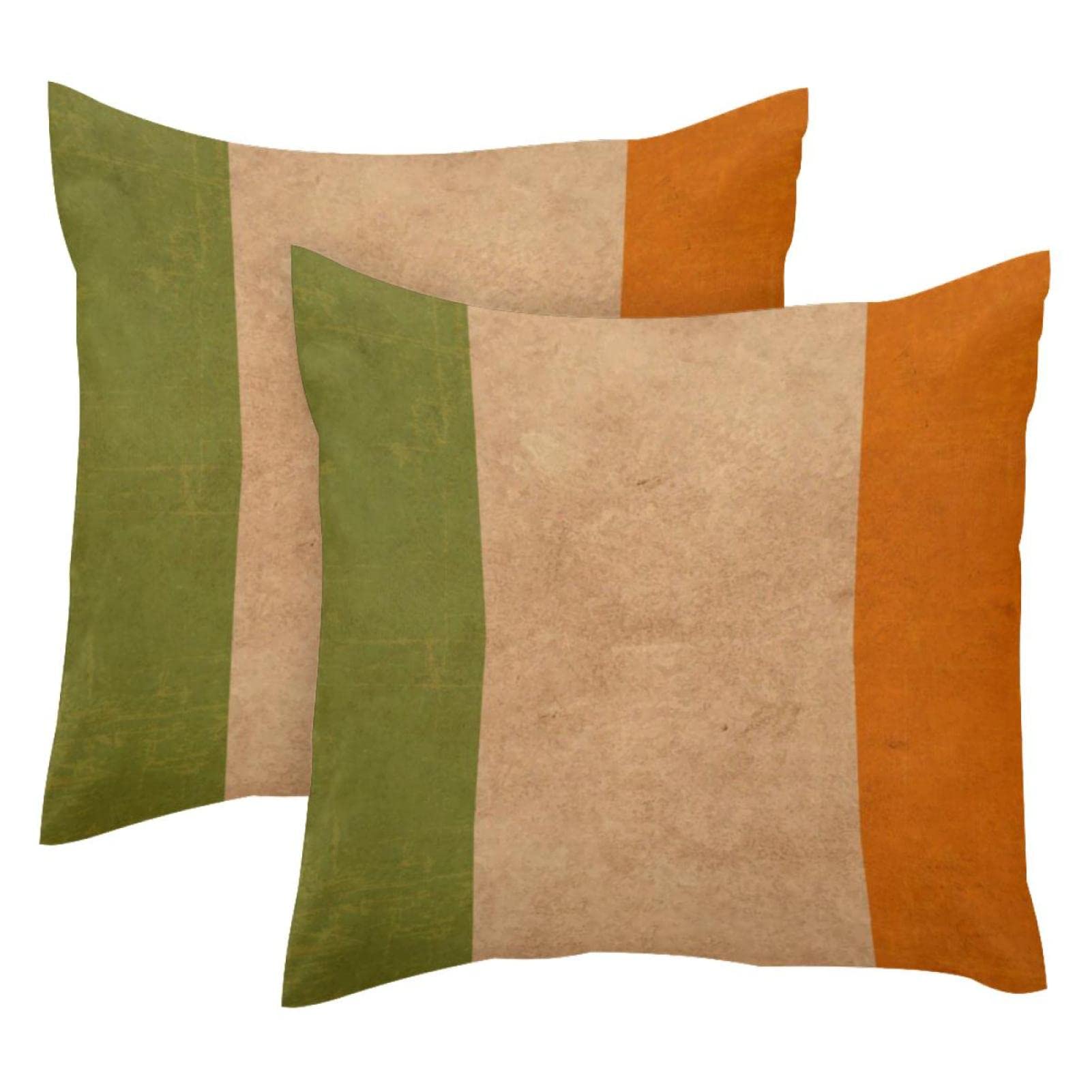 Housses de coussin lombaire lot de 2 déco irlandaise rétro verte