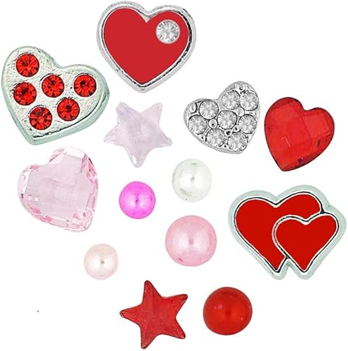 Dijes flotantes y piedras de nacimiento para el día de San Valentín