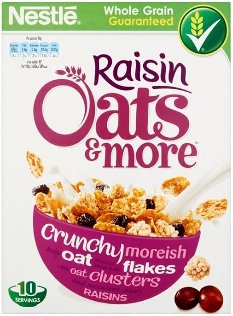 Nestle oats more raisin cereal 425g (7613031356201)