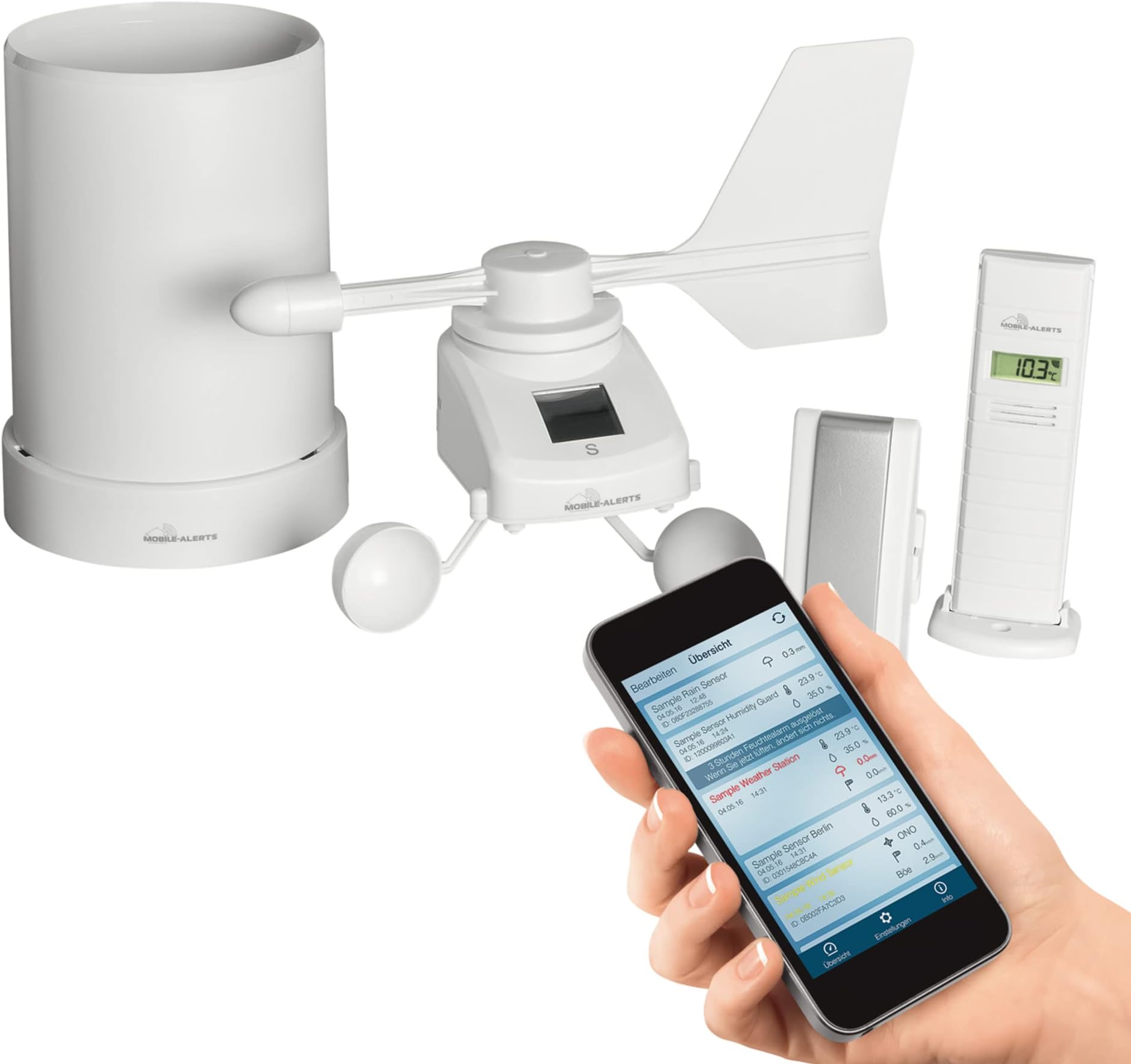 MA 10050 Weather Station Home Surveillance System Mobile - Alerts, 37 x 18.5 x 20.5 cm