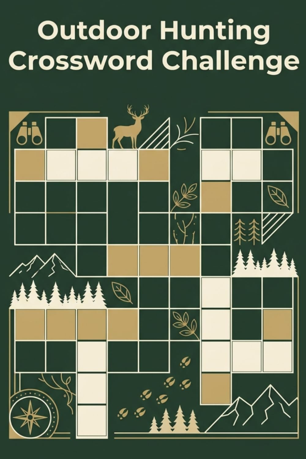 Outdoor Hunting Crossword Challenge: 60 Fun Crossword Puzzles Inspired by Wildlife, Tracking, Nature, and Outdoor Adventure