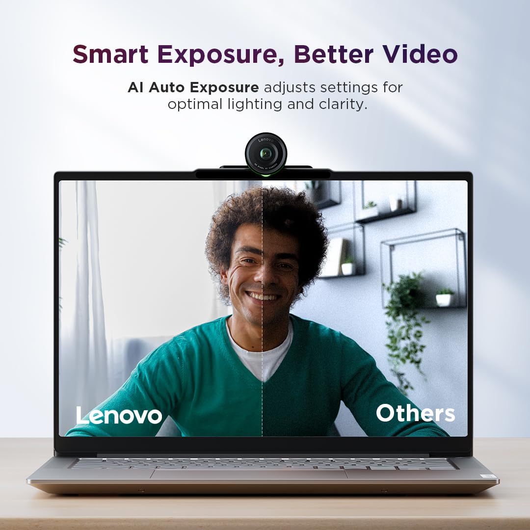 Amazon.co.jp: Lenovo 4K Pro ウェブカメラ、AIノイズキャンセリングと