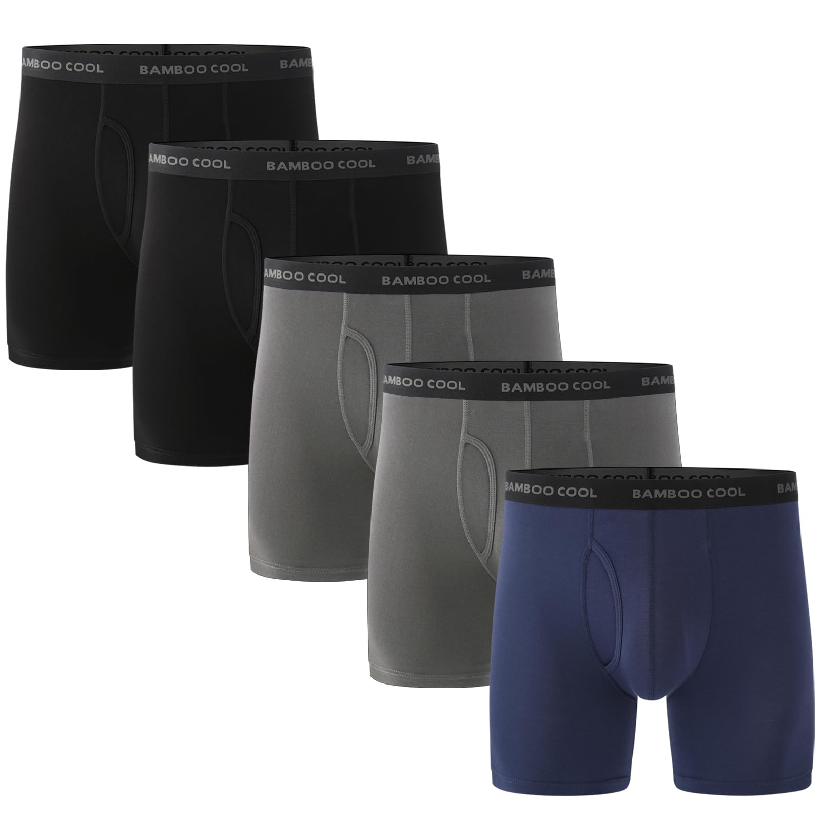 Men's 50S Ultra-Soft Boxer Briefs Cooling Underwear for Men Tag-Free No Ride-Up Mens Underwear