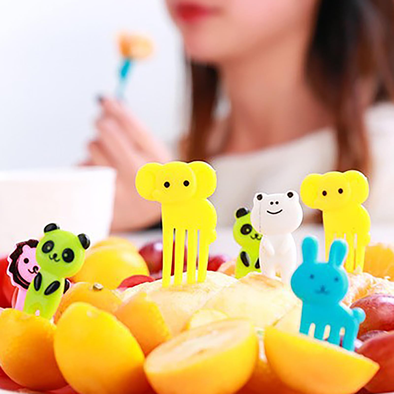 16 Pcs Mini Fruit Forks Cartoon Food Picks Music N... - Grandado