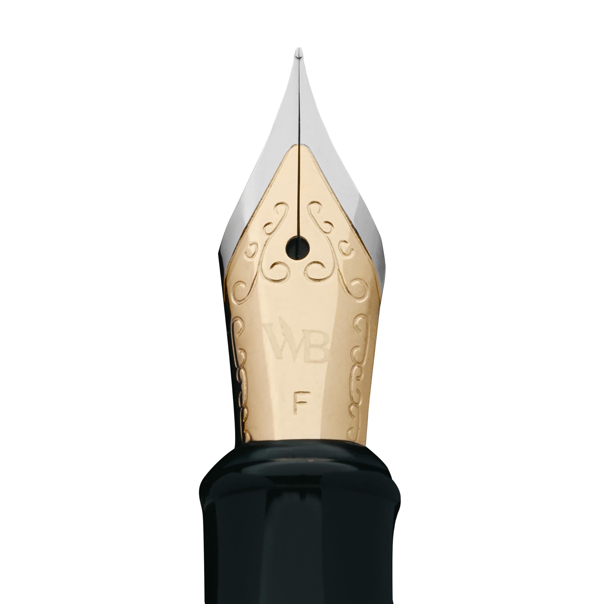 Erudite - Fine Nib (Black section Gold trim) -1pc Poly bag packaging