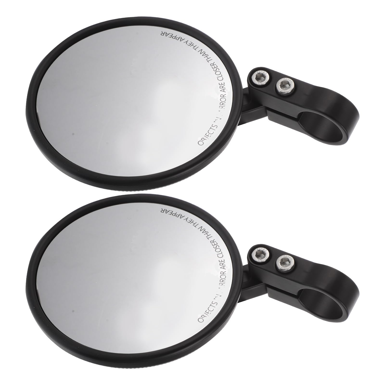 2 Stück Schwarzer Fahrradlenkerspiegel für 22-24mm Lenker