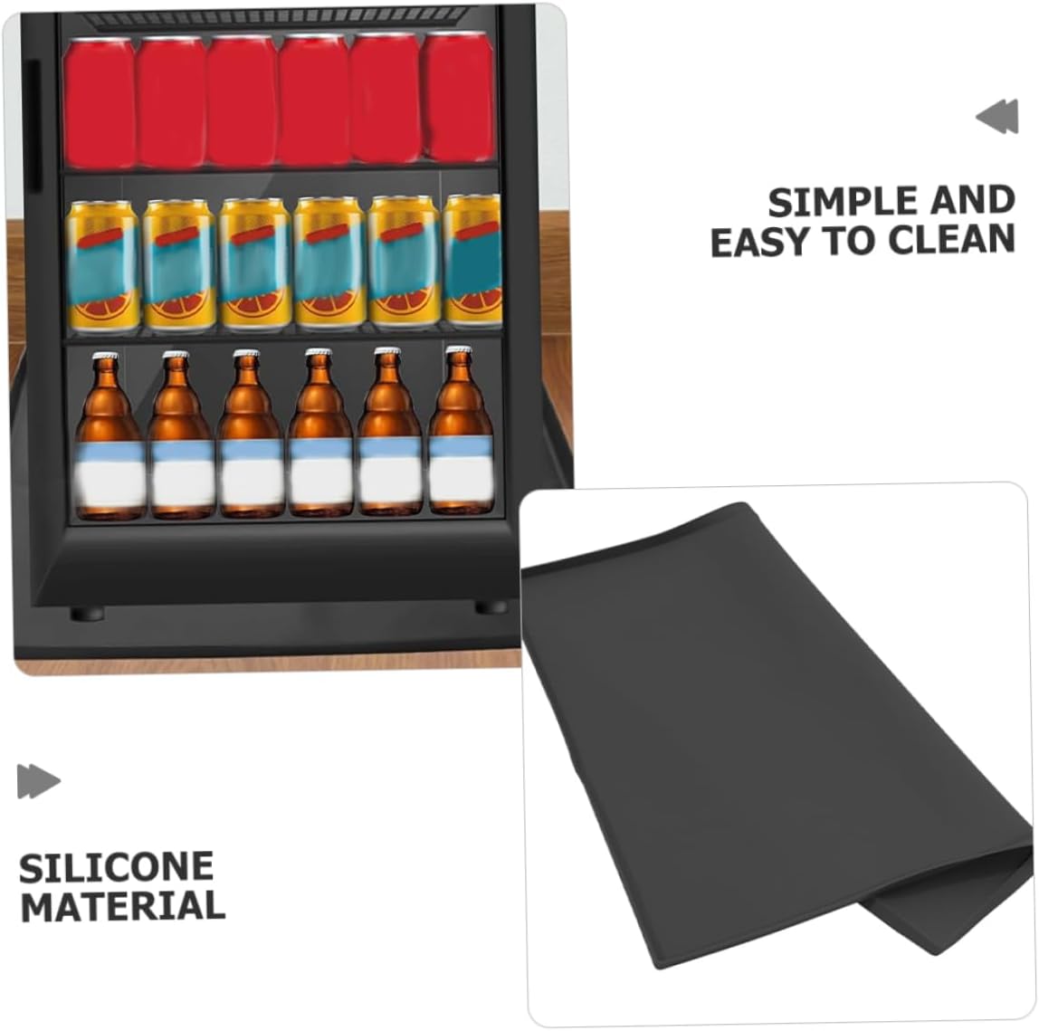 Silicone Drip Pan for Mini Fridge Mini Fridge Drip Mat Raised Rim Leakproof Easy to Clean Pad