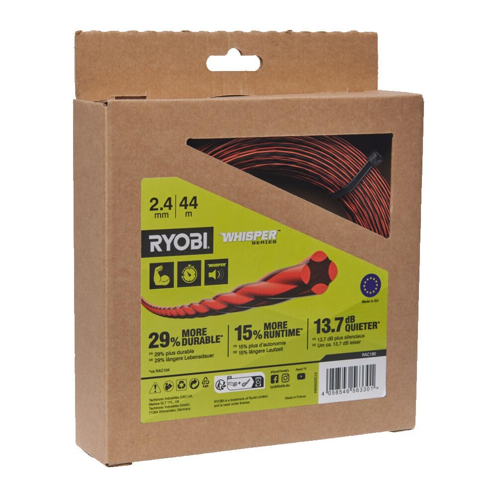 Fil Torsadé Ryobi Ø1.6mm - 15m Pour Coupe-Bordure, Universel Toutes Marques - RAC175