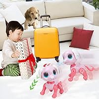 Vista 3 de BIRANCO. Perro Robot con Control Remoto y Detección de Gestos - Juguete Robot Mascota Cachorro Rosa Inteligente que Camina y Ladra, Interactivo