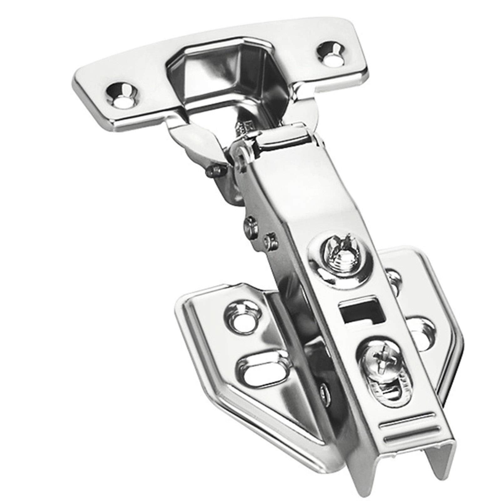 Shundeed Silver 10Pcs Hinge Stainless Steel Door Hydraulic Hinges Damper Buffer Soft Close For Cabinet Kitchen Furniture Hardware Accessories