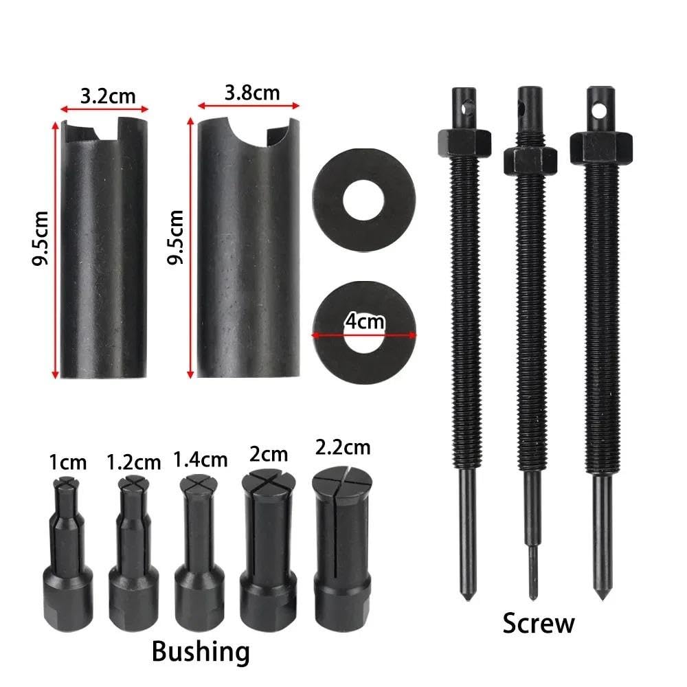 Extractor de Cojinetes para Volante Coche, 12 Uds., Extractor cojinete Interno Motocicleta, Extractor, Herramienta tracción Engranajes automáticos 5 Kit de Extractor de Engranajes(1Set)