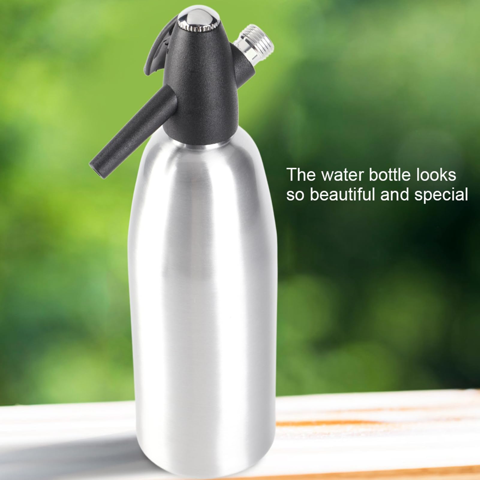 Homemade Seltzer Water Maker Sifón de soda Dispensador manual de aleación de 1 litro para cócteles carbonatados y bebidas mixtas con una unidad reguladora de presión