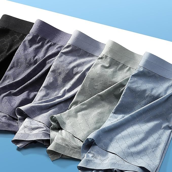 Men's Ice Silk Mesh Boxer Briefs - Breathable & Comfort Low Rise Underwear with Seamless Design for All-Day Wear4