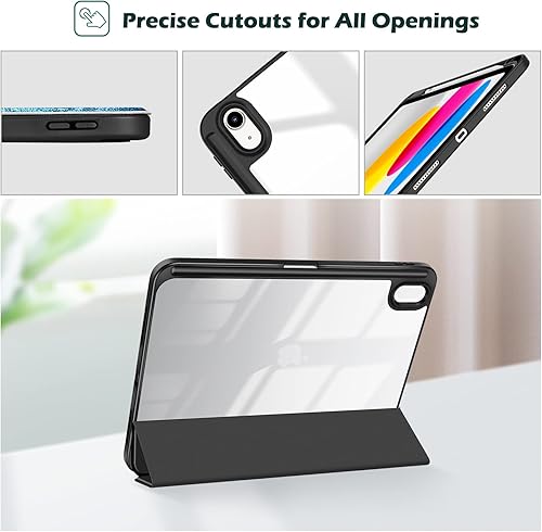 Vista 23 de ProCase Funda para iPad (A16) de 11ª generación de 11 pulgadas 2025/10ª generación de 10.9 pulgadas 2022 con soporte para lápices, funda híbrida Azul