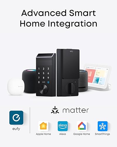 Miniatura 8 de eufy FamiLock E34 - Cerradura inteligente con reconocimiento de vena de palma, cerradura de puerta de entrada sin llave para puerta delantera,