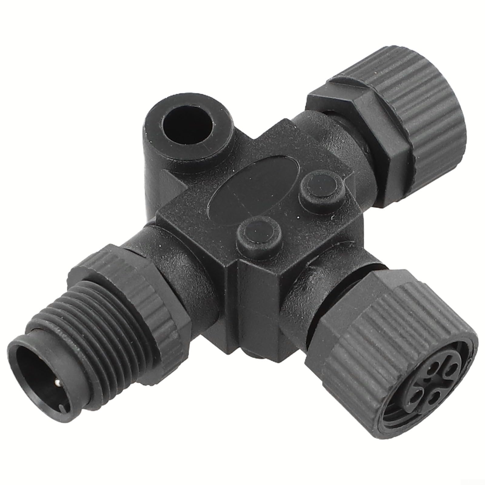 Marine T Connector M12-5P NMEA 2000 divisor columna vertebral IP67 4A 60V bloqueo roscado para Garmin Simrad